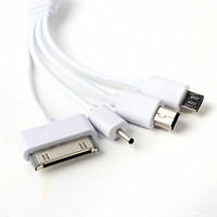 Кабель зарядка 4 в 1 для iPhone 4 / /Nokia и т.д. Белый, Алмат