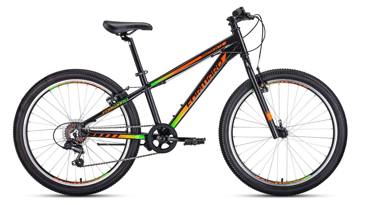 Велосипед FORWARD TWISTER 24 1.0 алюм. (24" 7ск) черный / оранжевый /, RBKW01647008 - фото 1 - id-p79875750