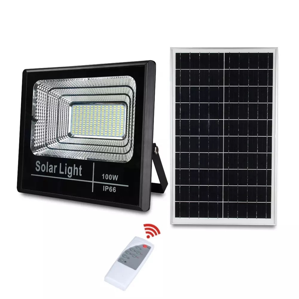 Прожектор на солнечной батарее 100 ватт LED для наружного и внутреннего освещения, фото 1