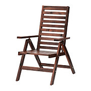 Кресло садовое /регулируемая спинка ЭПЛАРО складной ИКЕА, IKEA