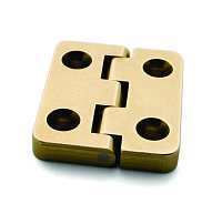 Петля карточная c ограничителем, обратная, Brusso, JB-804, 31.8*26.4 мм, латунь