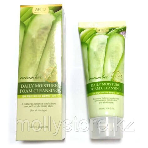 Пенка для умывания ANJO Professional увлажняющая с огурцом - Moisture Foam Cleansing - Cucumber, 100 мл