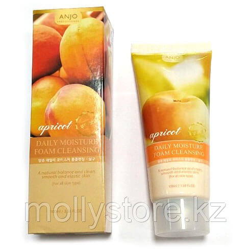 Пенка для умывания ANJO Professional увлажняющая с абрикосом - Moisture Foam Cleansing - Apricot, 100 мл