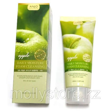 Пенка для умывания ANJO Professional увлажняющая с яблоком - Moisture Foam Cleansing - Apple, 100 мл
