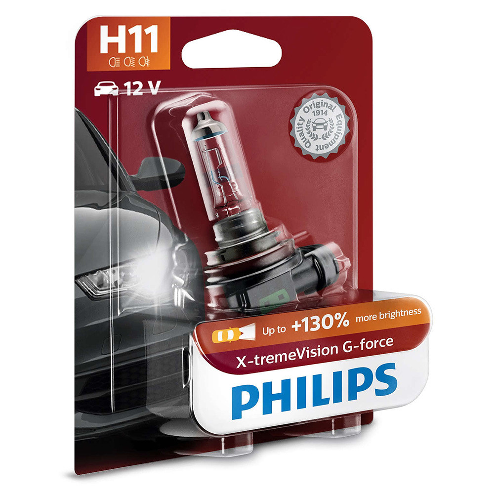 Лампа галогенная Philips H11 X-tremeVision G-force (+130%)