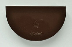 Заглушка желоба d=125 мм, RUPLAST (коричневый)