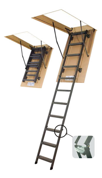 Чердачная лестница металлическая LMS Smart размер 60х120х280 - фото 2 - id-p79915929