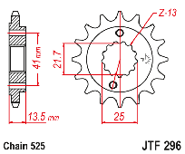 Звезда ведущая  JTF 296.15