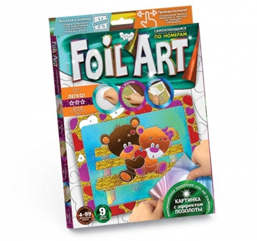 Набор креативного творчества "Апликация цветной фольгой "FOIL ART Два мишки"