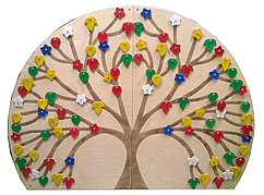 Декоративно-развивающая панель «Времена года», Сенсорная Панель Дерево