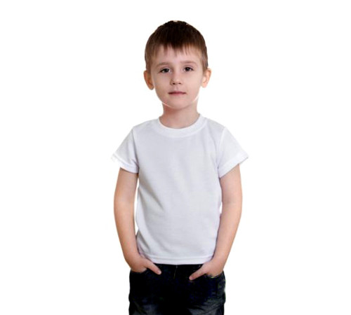 Футболка детская, для сублимации Прима-Cool and Dry "Fashion kid" цвет: белый, размер: 34(134)