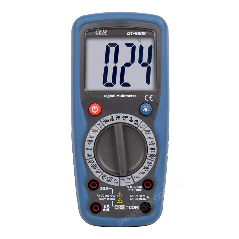 CEM DT-9908 Цифровой мультиметр, высокой точности, с функцией термометра.
