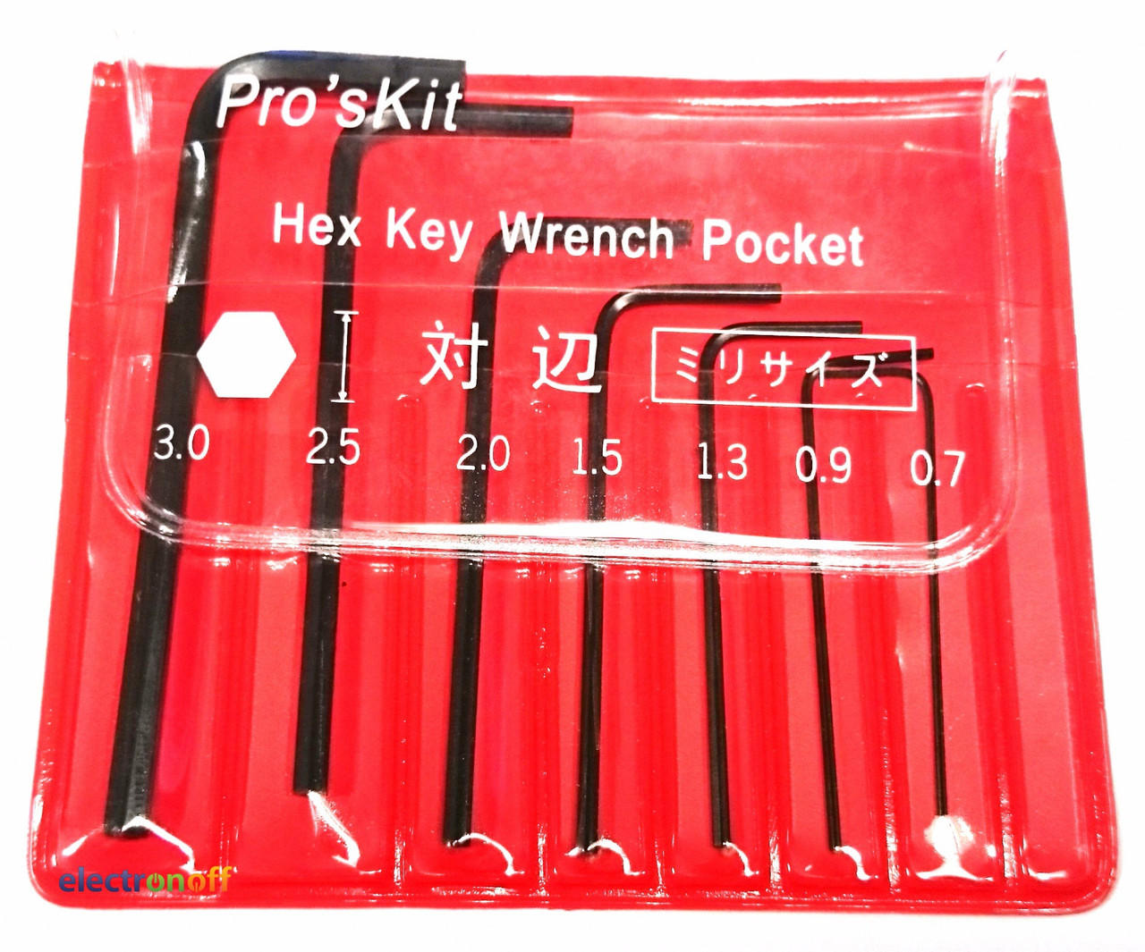 8PK-022 Pro'sKit Набор ключей-шестигранников (7шт., 0.7-3мм)