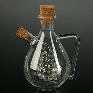 Бутыль «2 в 1» для соусов и масла «Виноград», 450/60 мл, 11×9,5×15,5 см