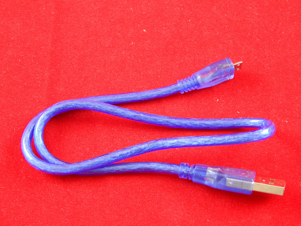 Шнур USB A - micro USB (Синий) - фото 1 - id-p79925763