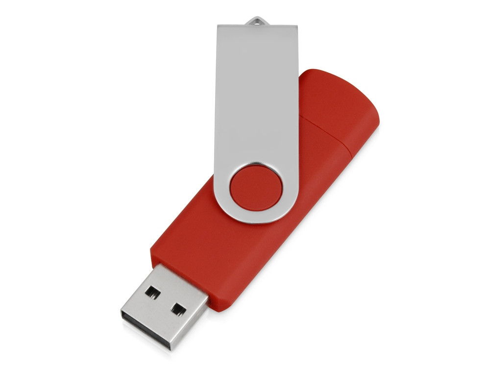 USB/micro USB-флешка 2.0 на 16 Гб Квебек OTG, красный - фото 2 - id-p79927808