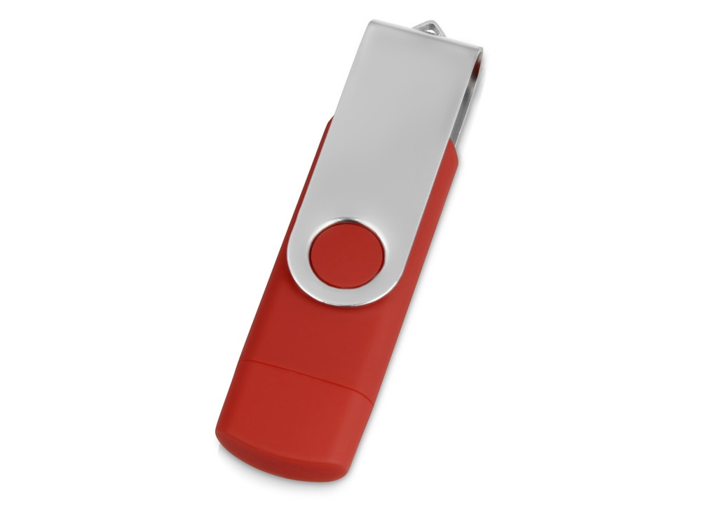 USB/micro USB-флешка 2.0 на 16 Гб Квебек OTG, красный - фото 3 - id-p79927808