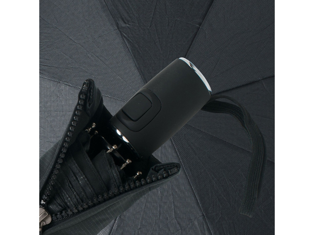 Зонт складной Grid. Hugo Boss, черный - фото 2 - id-p79927519