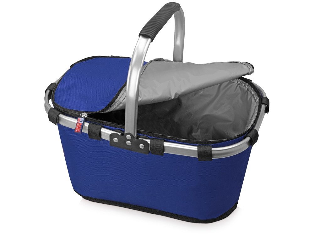 Изотермическая сумка-холодильник FROST складная с алюминиевой рамой, синий - фото 3 - id-p79928074