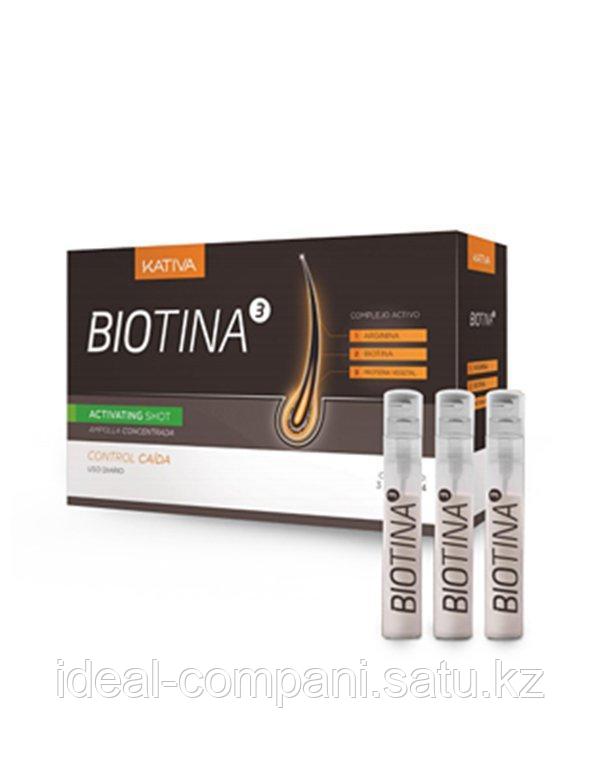 Концентрат против выпадения волос в ампулах, Kativa Biotina,3*4 мл - фото 1 - id-p57611608