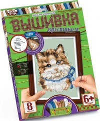 Набор для творчества "Вышивка Крестиком Котёнок с бантом" эконом (20)