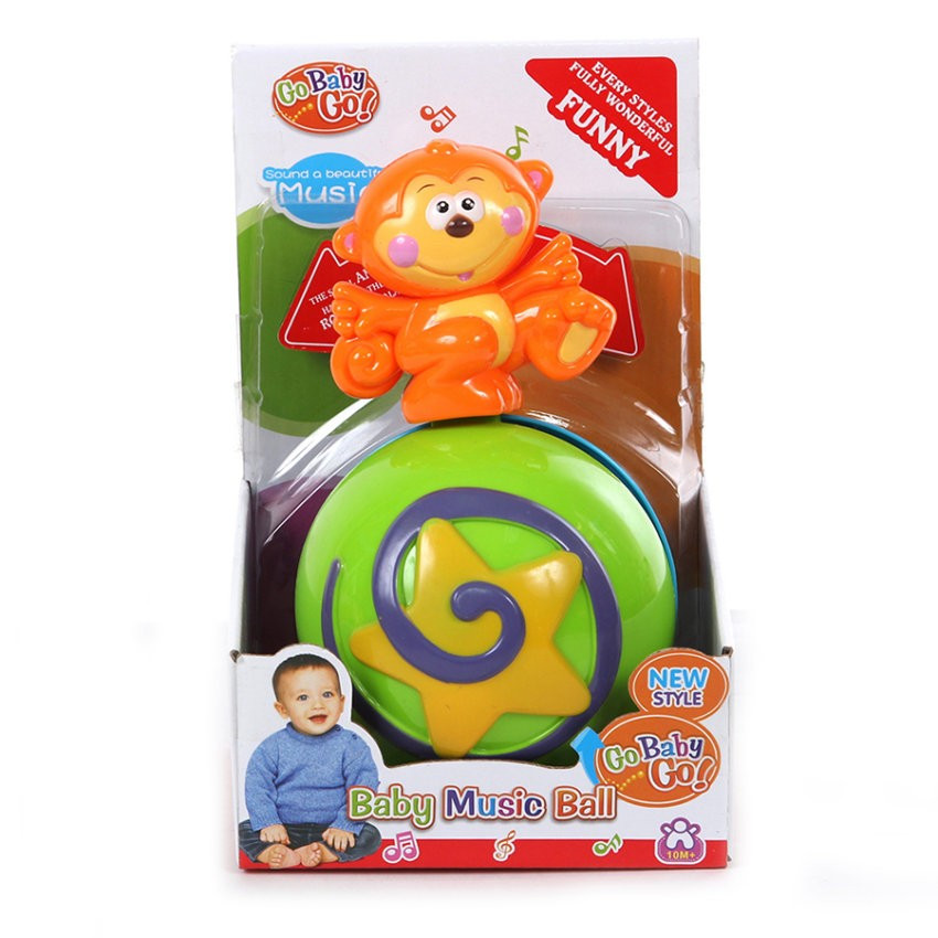 Развивающая игрушка JIA LE TOYS МУЗЫКАЛЬНЫЙ ШАР С ОБЕЗЬЯНОЙ 14,9х12,5х23,7cm (в кор.48 шт.)