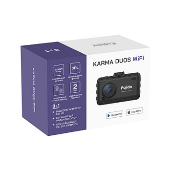 FUJIDA KARMA DUOS WIFI —Видеорегистратор С GPS Радар-детектор