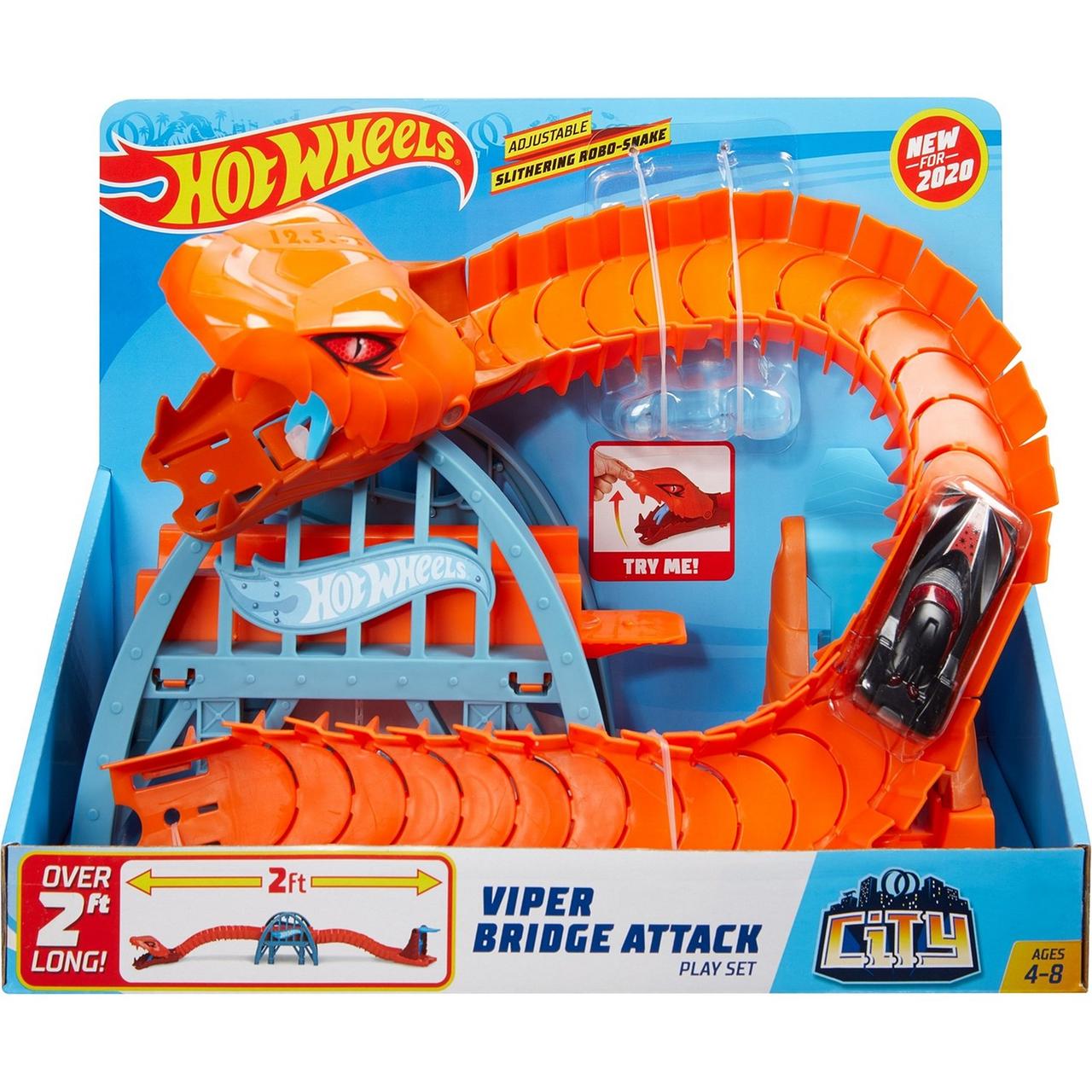Hot Wheels Набор серии "Хот Вилс Город чудовищ" - Атака гадюки