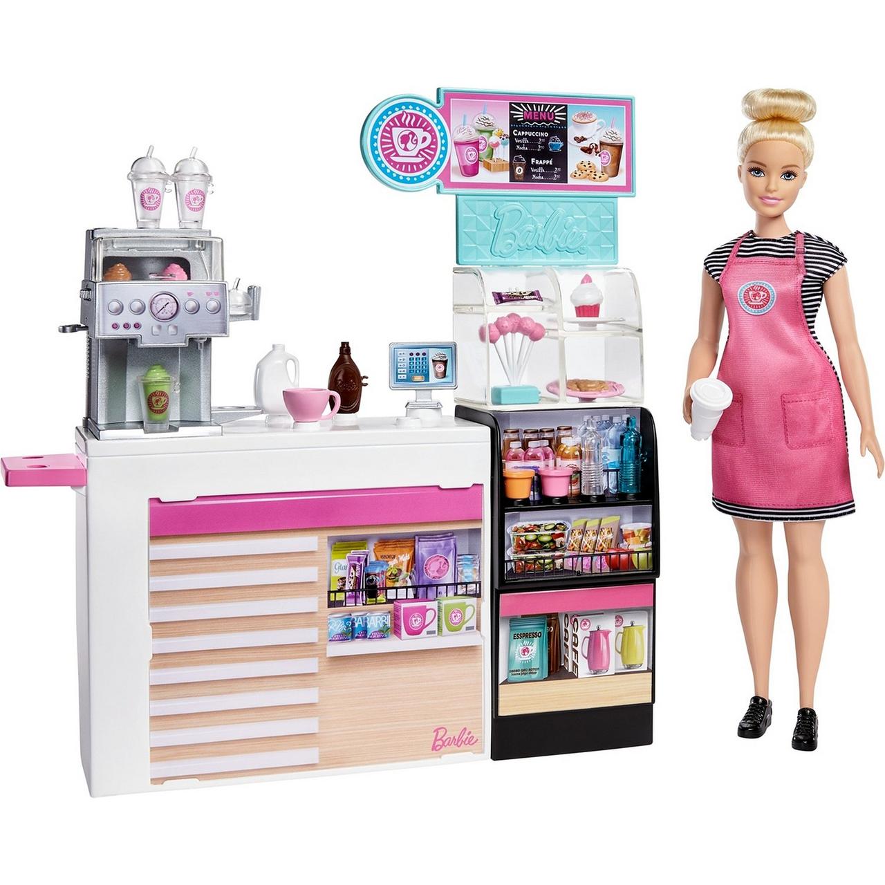 Barbie "Кем быть?" Игровой набор "Кофейня", с куклой Барби - фото 1 - id-p80048361