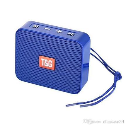 Колонка-гарнитура портативная bluetooth «hands free» T&G 166 с mp3-плеером (Синий), фото 2