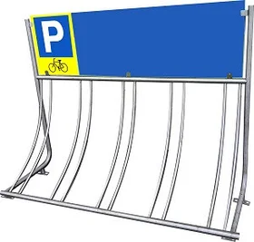 Велопарковка с баннером для рекламы