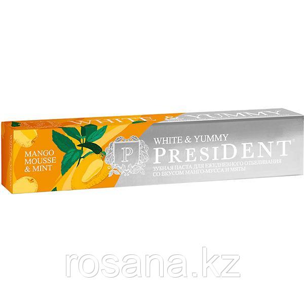 Зубная паста PRESIDENT® White & Yummy Манго-мусс с мятой 75г