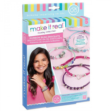 НАБОР ДЛЯ ТВОРЧЕСТВА MAKE IT REAL БРАСЛЕТЫ С БУСИНАМИ RAINBOW BLING BRACELETS