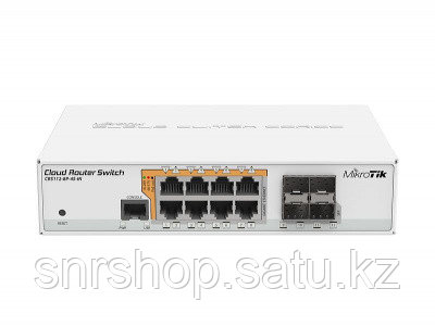 Коммутатор Cloud Router Switch Mikrotik CRS112-8P-4S-IN (RouterOS L5) - фото 2 - id-p80085028