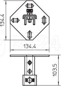 Держатель настенный 134х110х102 WBDHE 41 V2A OBO 1123195