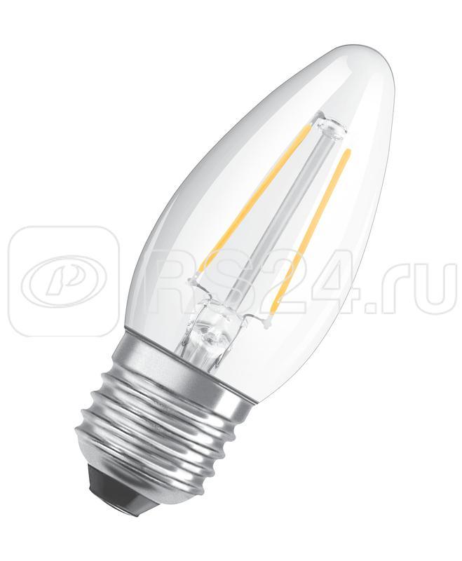 Лампа светодиодная филаментная LED STAR CLASSIC B 60 5W/840 5Вт свеча 4000К нейтр. бел. E27 600лм 220-240В прозр. стекл. OSRAM 4058075212428 - фото 1 - id-p80105225