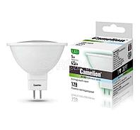 Лампа светодиодная LED5-MR16/845/GU5.3 5Вт 4500К бел. GU5.3 385лм 12В Camelion 12026