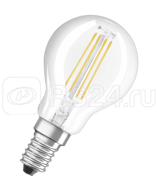 Лампа светодиодная филаментная LED STAR CLASSIC P 60 5W/827 5Вт шар 2700К тепл.бел E14 600лм 220-240В прозр. стекл. OSRAM 4058075212459 - фото 1 - id-p80105565