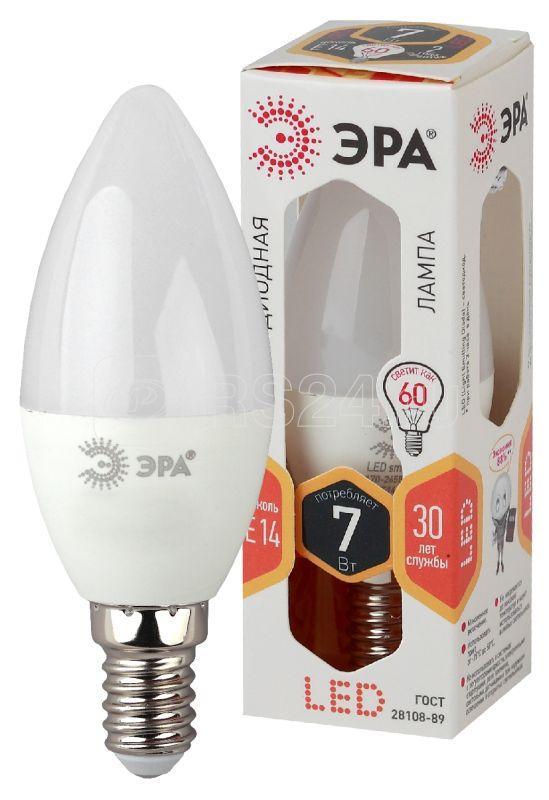 Лампа светодиодная B35-7w-827-E14 свеча 560лм ЭРА Б0020538 - фото 1 - id-p80105587