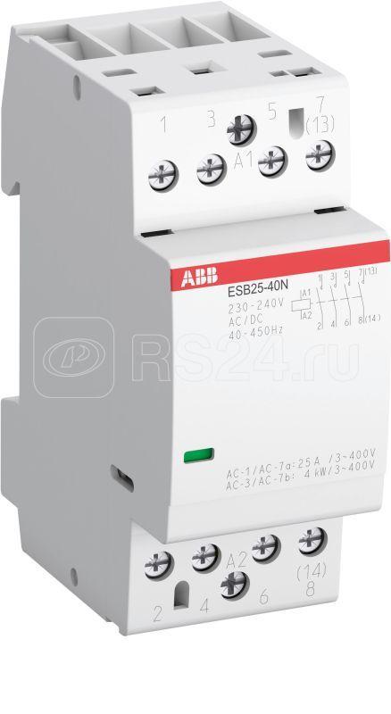 Контактор ESB25-40N-06 модульный (25А АС-1 4НО) катушка 230В AC/DC ABB 1SAE231111R0640