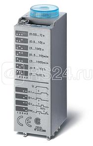 Таймер миниатюрный мультифункциональный (AI DI SW GI) монтаж в розетку 24В AC/DC 4CO 7А регулировка времени 0.05с…100ч IP40 в комплекте металлич.