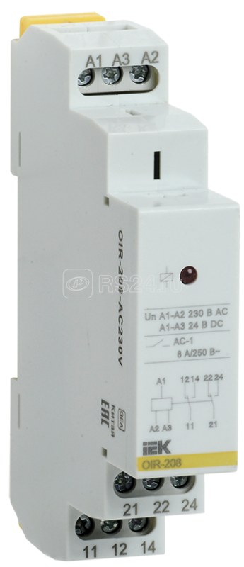 Реле промежуточное OIR 2 конт. (8А) 230В AC ИЭК OIR-208-AC230V