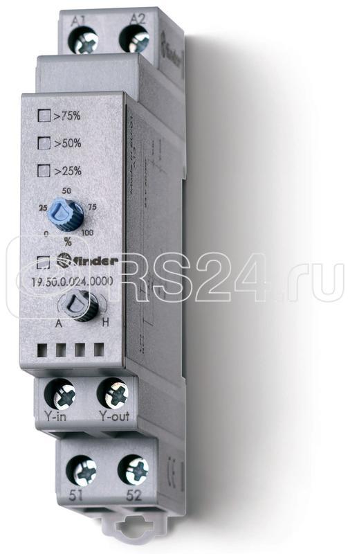 Модуль управления аналоговый сигнал 0…10В DC 24В AC/DC монтаж на рейку 35мм 17.5мм IP20 FINDER 195000240000PAS