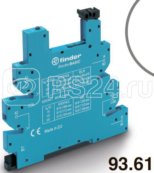 Розетка MasterBASIC с винт. клеммами (с зажимной клетью) для реле 34 серии 230В AC в комплекте пластик. клипса опции: LED FINDER 93618230 - фото 1 - id-p80107510