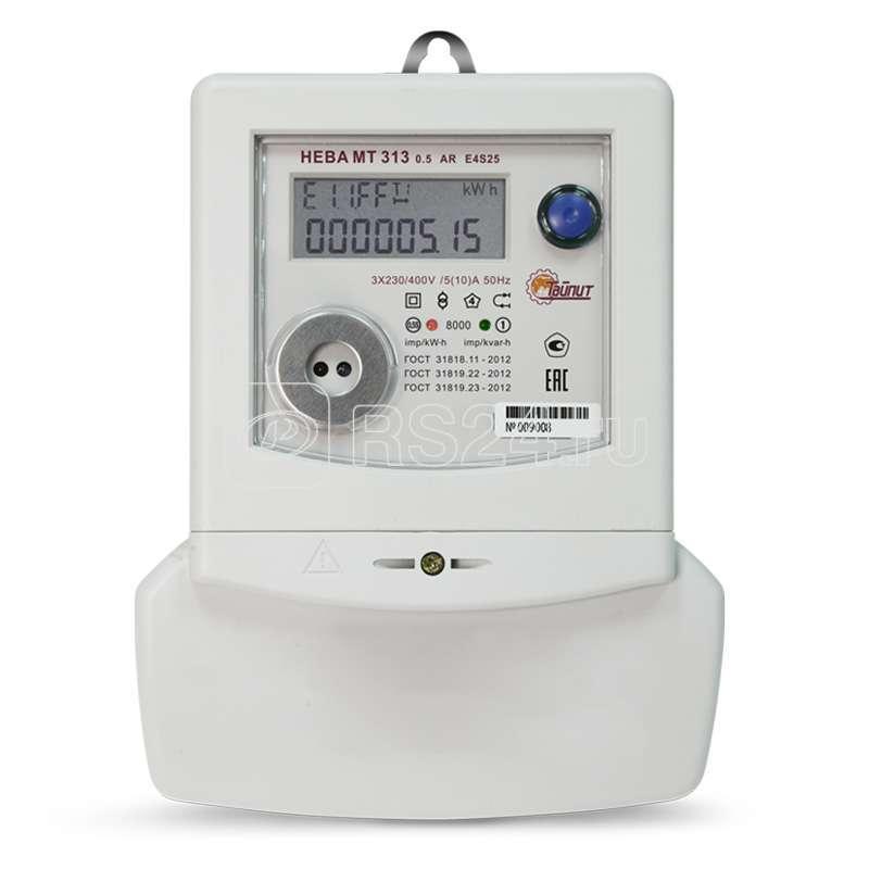 Счетчик НЕВА МТ 313 0.5 AR E4S25 NEW 3ф 5-10А 220/380В многотариф. RS485 винт ЖКИ многотариф физ. лица Екат. вр. Тайпит 6112952