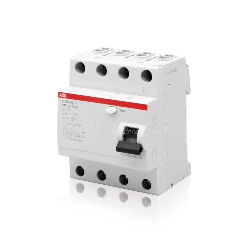 Выключатель дифференциального тока (УЗО) 4п 40А 30мА тип AC FH204 ABB 2CSF204004R1400, фото 1