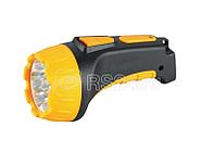 Фонарь LED 3807 (аккум 220В черн./жел. 7 LED; 2 режима SLA пласт. короб) Ultraflash 9216