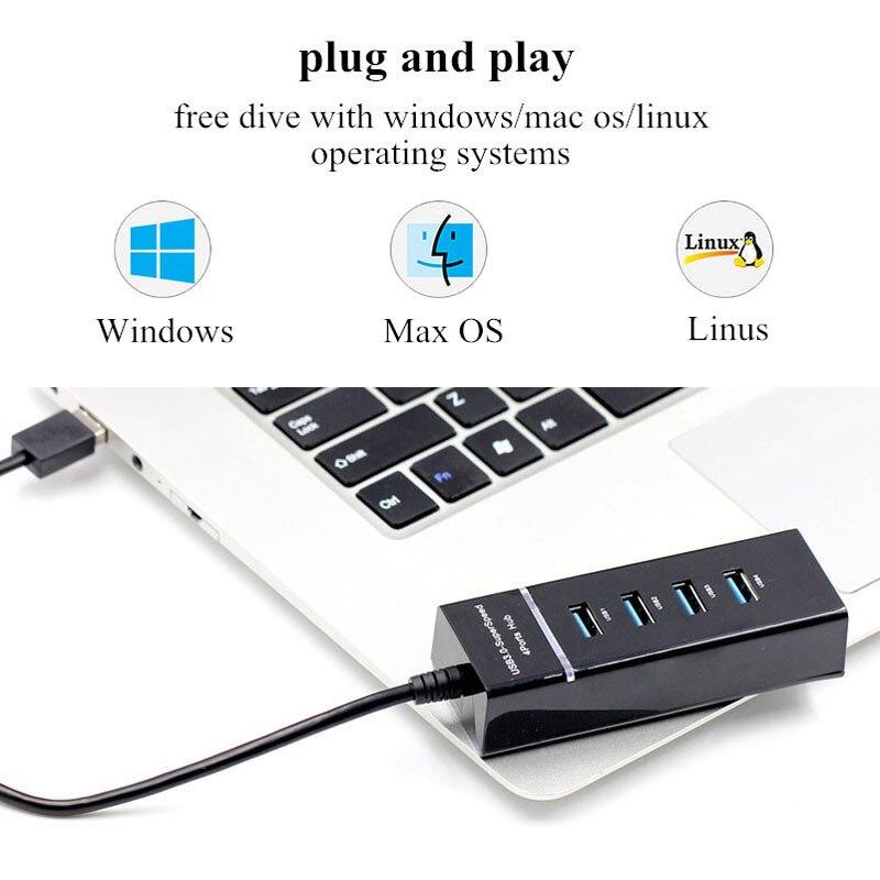 USB Type C хаб на 4 USB-порта с LED индикатором, UH4P - фото 5 - id-p80110655