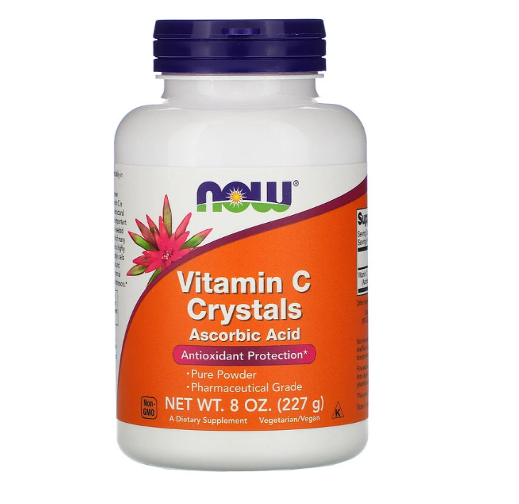 Now Foods, Витамин C в кристаллах, 227 г - фото 1 - id-p80126114