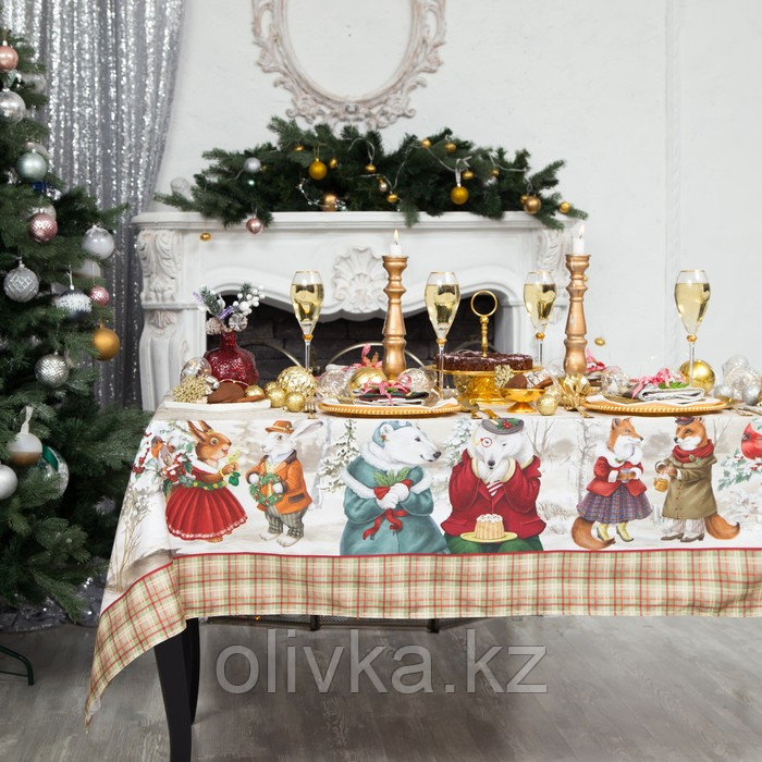 Скатерть Этель "Winter holidays" 150х185см +/-3см с ГМВО, хл100%